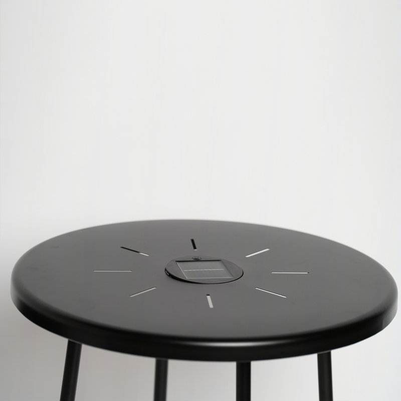2-Pack Solar Powered Side Table Set with LED Light