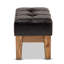 Repose-pieds rectangulaire en similicuir de 31,5 po Simonds