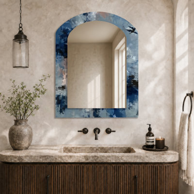 Miroir mural Glam - Blue White
