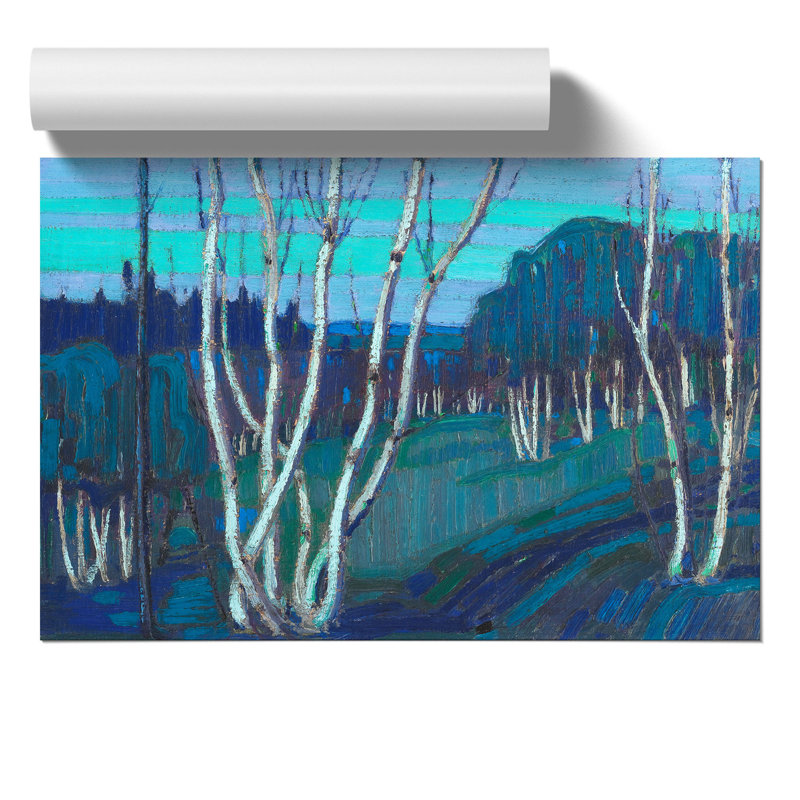 Silver Birches by Tom Thomson - No Frame Painting, 30cm H x 42cm W x 0.1cm D