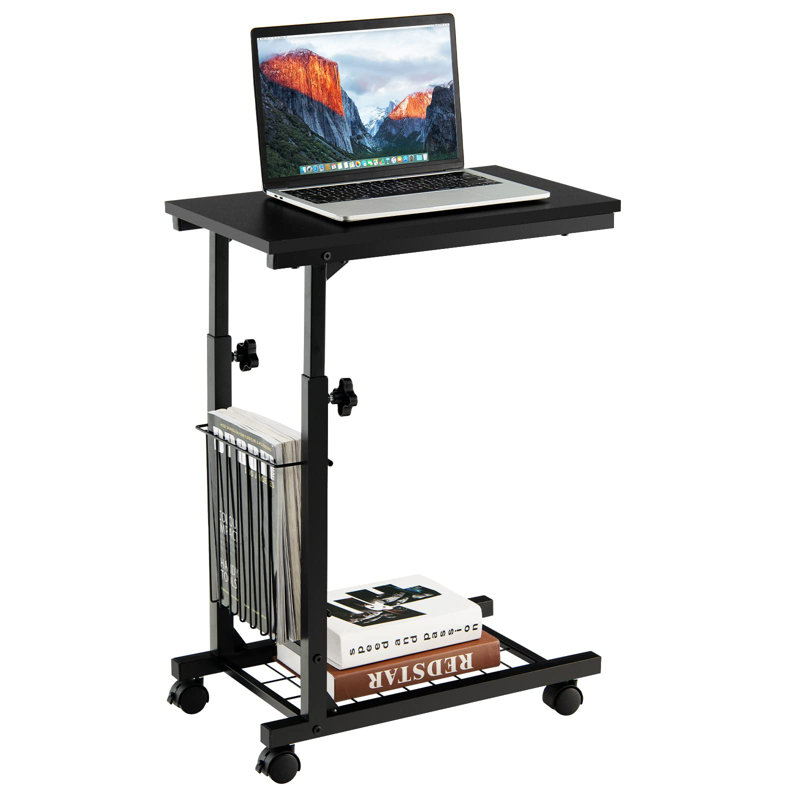 Ceda Wheel End Table, Black