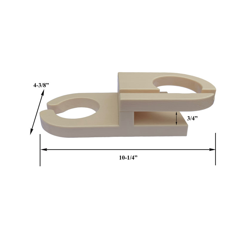 Porte-verres Adirondack double face et porte-gobelet, Gris foncé