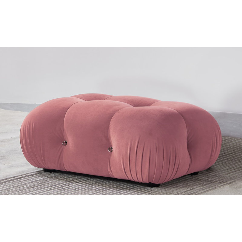 Repose-pieds Damion, Velours rose