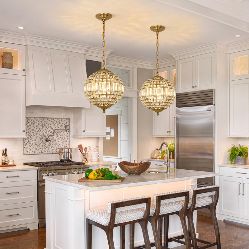 Allie Crystal 1-Light Globe Chandelier