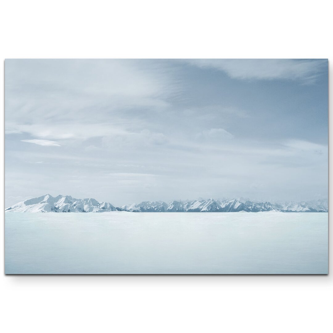 Leinwandbild Graue Winterlandschaft