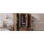 Armoire penderie 4 portes avec 2 tiroirs, brun-291802002