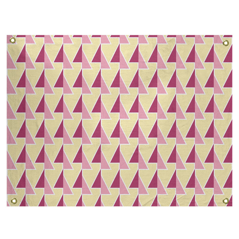 Tapisserie, H 26 po x l 36 po, Rose/jaune