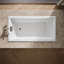 Tea-for-Two 60" x 32" Drop In Whirlpool Porcelain Enameled Cast Iron Bathtub with Heater-51704234-125076004