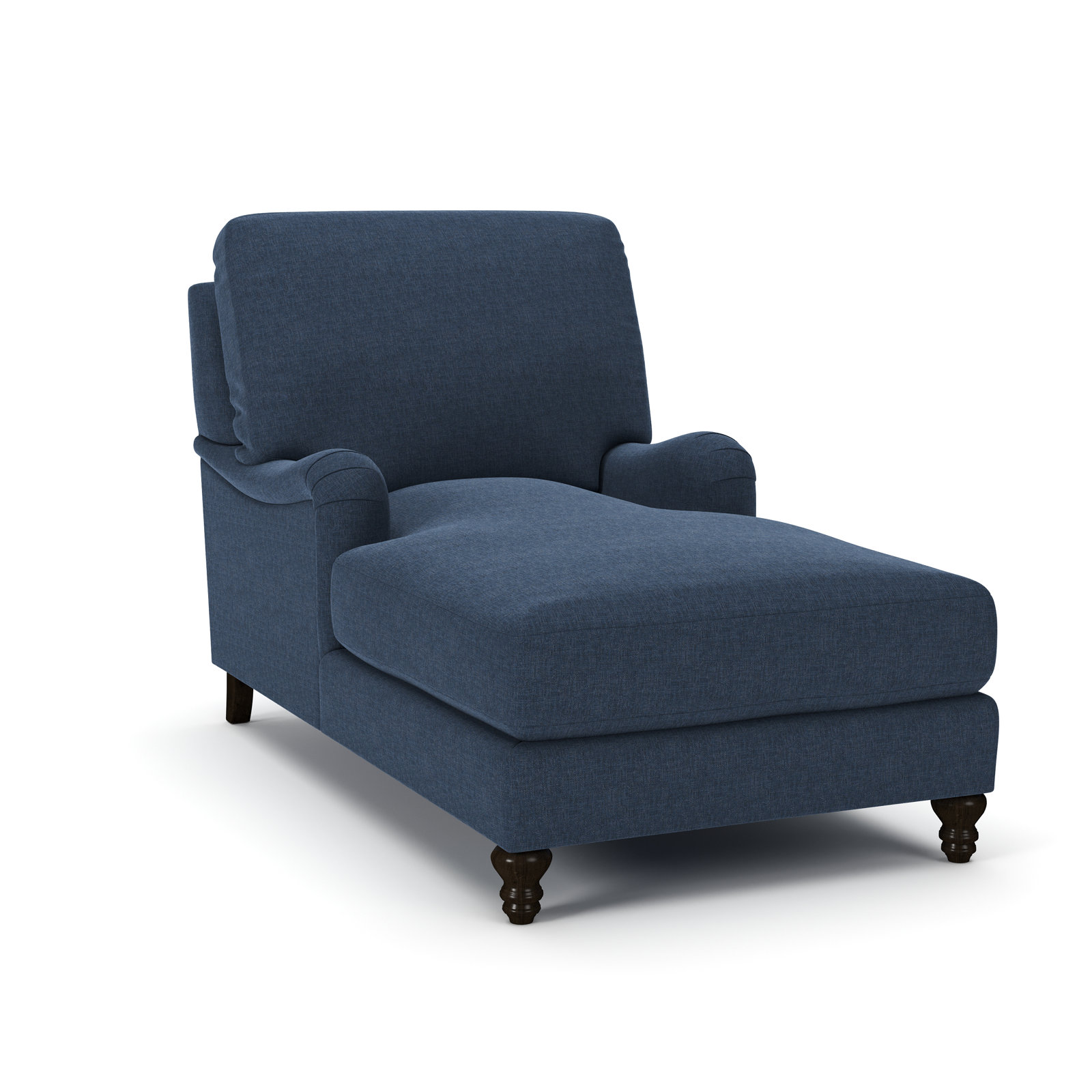 Walters Chaise Lounge, Drusky Navy Sustain® Basketweave