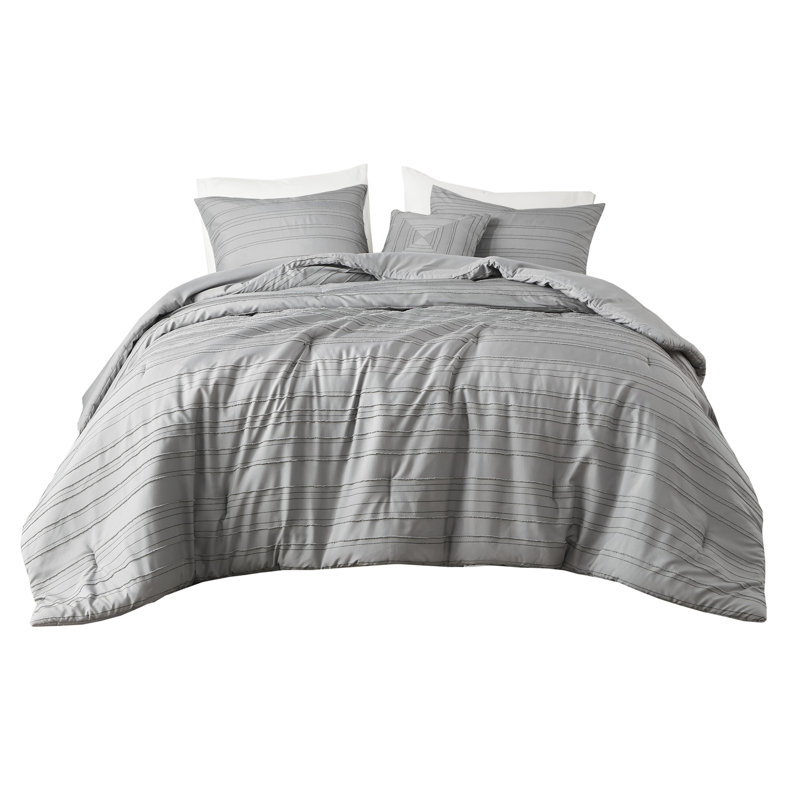3 PCSSoft Bedding Sets, Queen Comforter + 2 Shams + 1 Throw Pillow