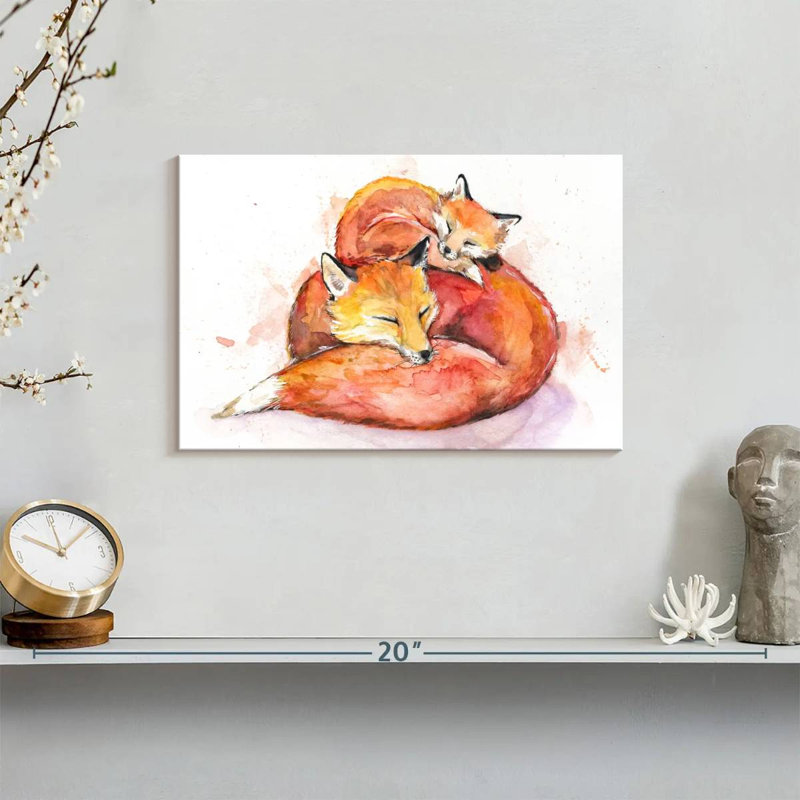 Brampt Foucault's Foxes, 8" H x 12" W
