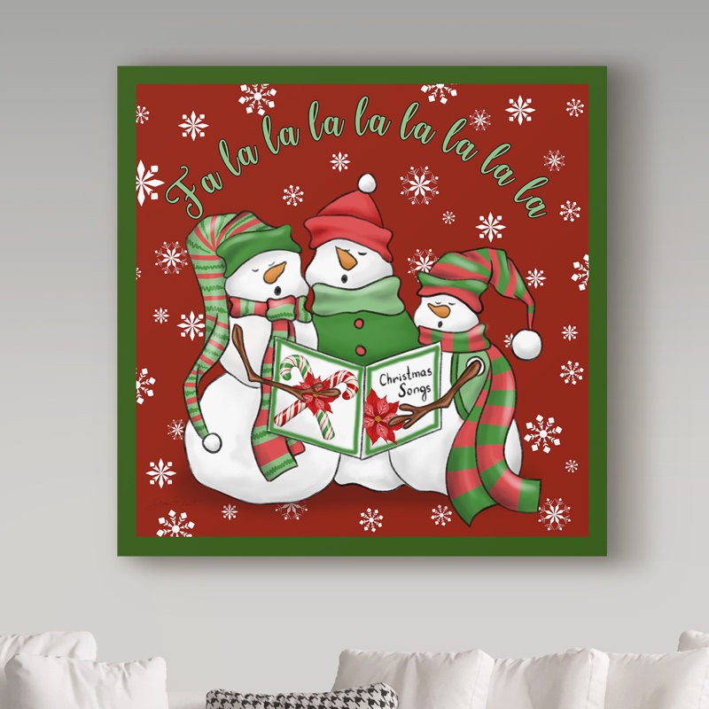 « christmas chansons snows », reproduction d’impression sur toile tendue, H 24 po x l 24 po x P 2 po