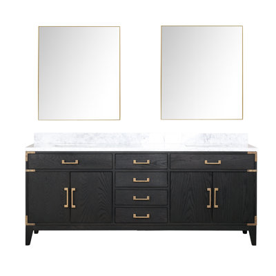 Miroirs de salle de bain double l 80 po x P 22 po Laurel