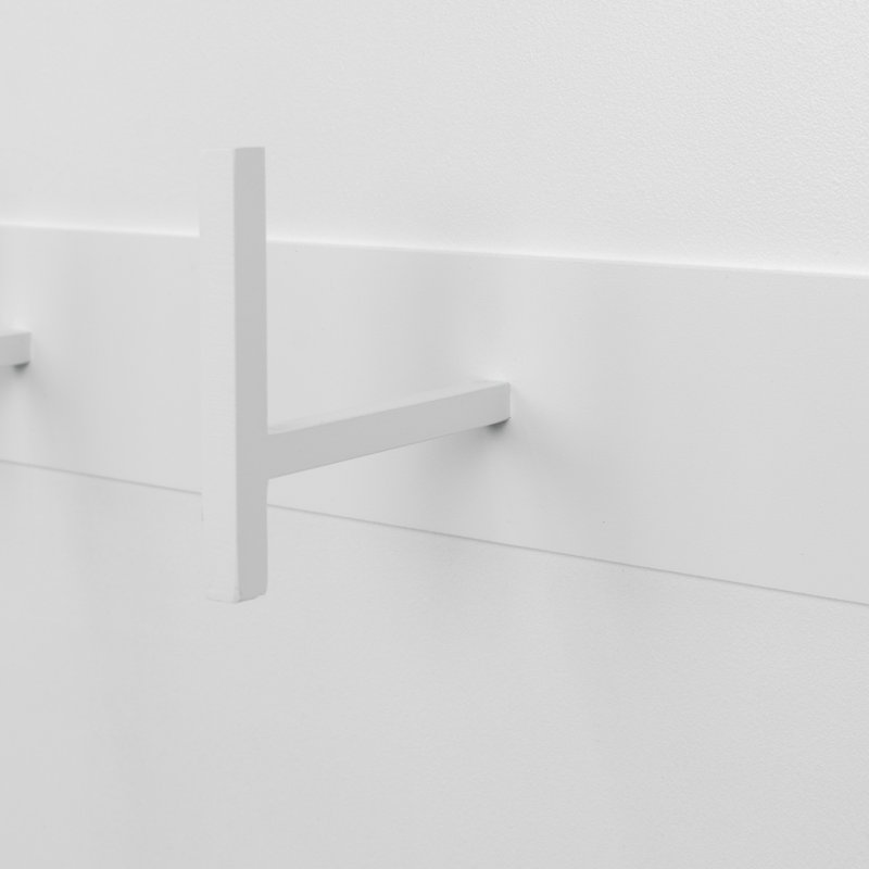 Chapman Metal Wall 5 - Hook Wall Mounted Coat Rack, White