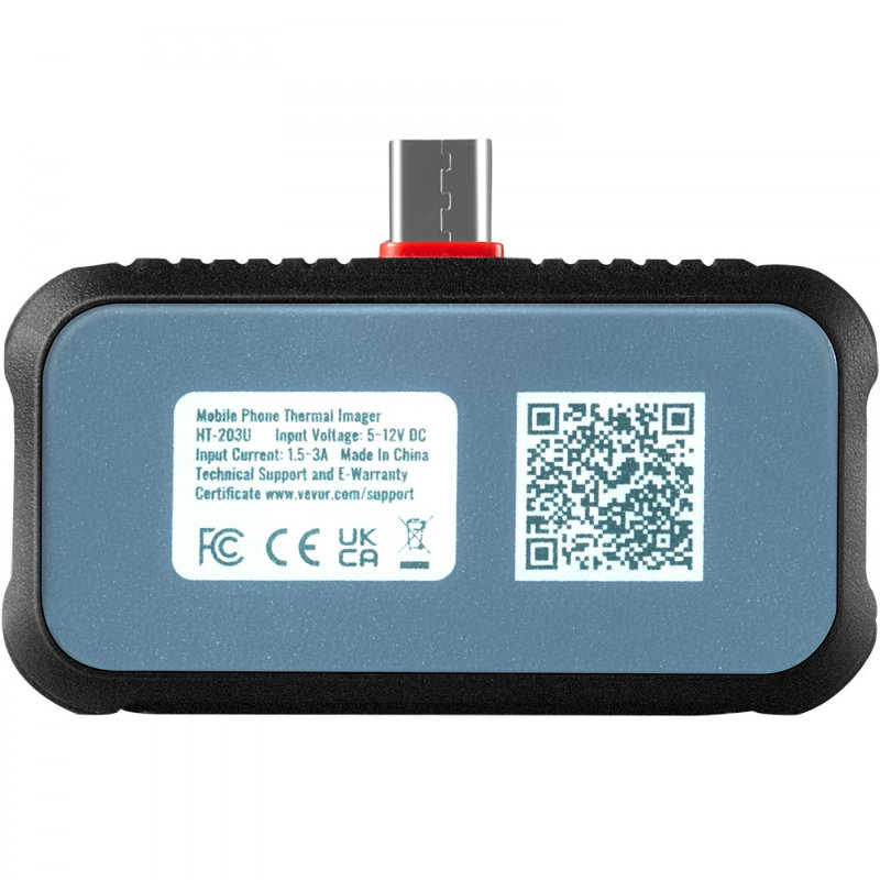 Thermal Imaging Camera for Android, 256 x 192 IR Resolution Infrared Thermal Imager with Visual Camera, 25Hz Refresh Rate Thermal Camera for Smartphone/Tablet, -4-1022°F Temperature Range, IP54