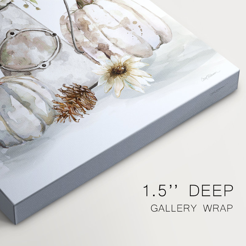 Arrangement d'automne II - Cavas enveloppés de galerie, H 27 po x l 18 po