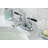 Kingston Brass Kaiser Two-Handle 3-Hole Deck Mount 4" Centerset Bathroom Faucet with Plastic Pop-Up-87217045