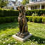 Statue de chien de chasse en résine bronze 29 po, sculpture de chien de chasse rustique pour décor de ferme