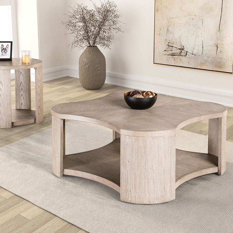 Table basse 1pc de style moderne avec rangement ouvert