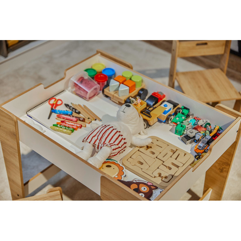 Minera Kids 26 Piece Square Play Or Activity Table and Chair Set