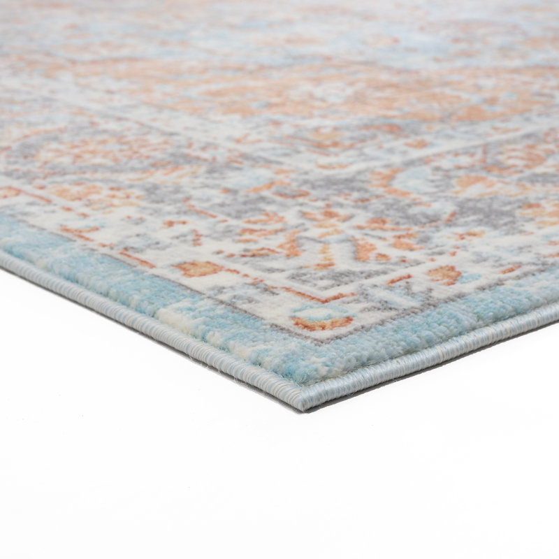Tapis oriental bleu/Ivoire Adagio, Rectangle 8 pi x 10 pi
