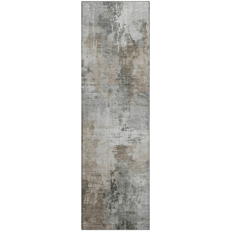 Premium Machine Washable Garett AMF1671 Abstract Rug, Runner 2'3" x 7'6"