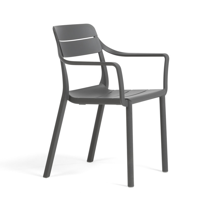Cassia Outdoor Dining Armchair, Gray