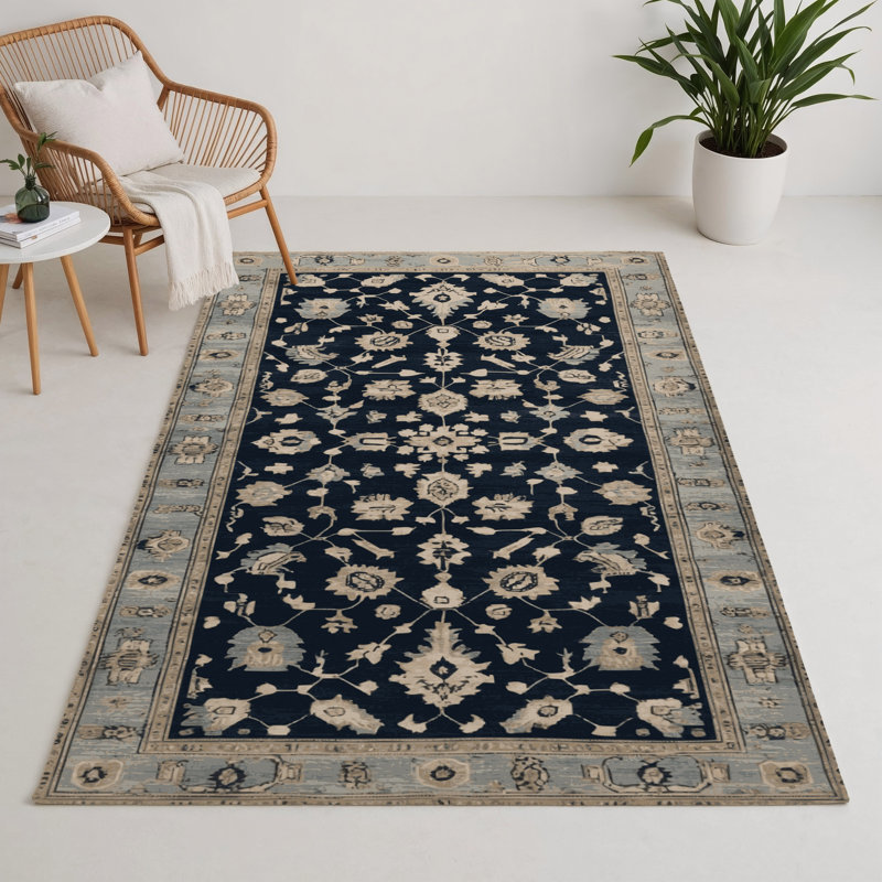 Overdyed Beige Indoor and Outdoor Area Rug, Rectangle 3' x 5'