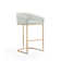 Lioba Upholstered Counter Stool with Metal Frame