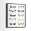 «Vintage Glasses I», reproduction encadrée de qualité supérieure - prête à être accrochée - aucun clou requis - aucun clou requis-914157675-914157674
