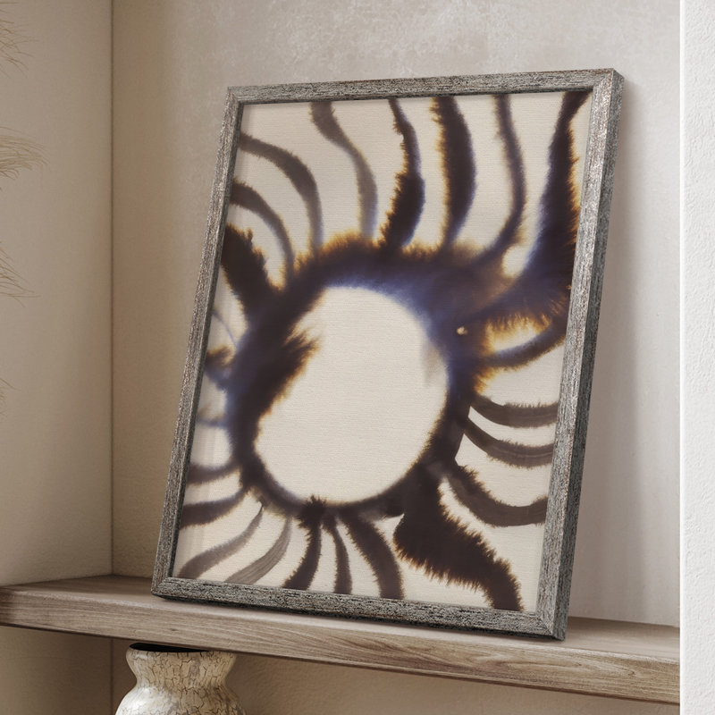 Inky Rays I, reproduction encadrée - bois massif, H 11 po x l 9 po