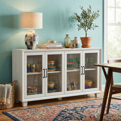 Accent Cabinet With Tempered Glass Door