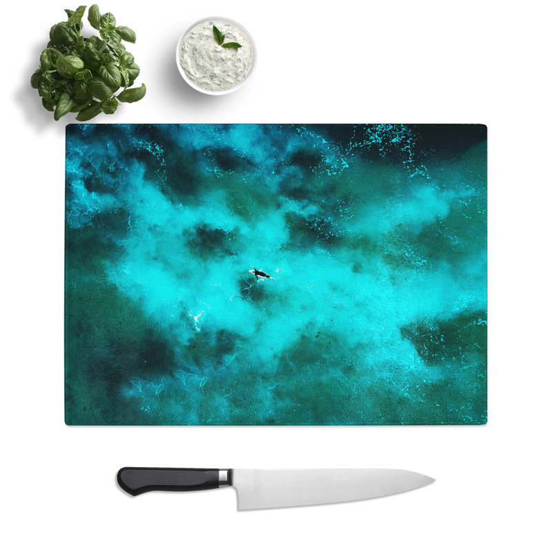 Glass Heading To The Surf in Australia in Abstract Chopping Board, 39 cm W x 28.5 cm L