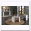 Table basse à 1 tiroir en chêne et blanc ultrabrillant