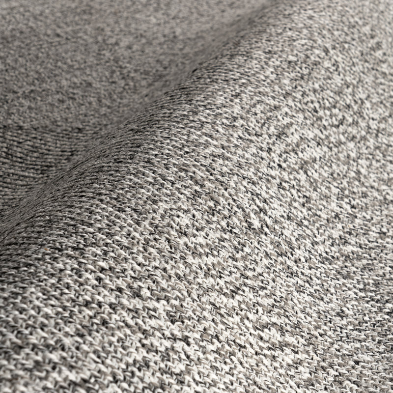 Tapis intérieur / extérieur tressé Edie, Rectangle 2 pi x 3 pi, Argent gris