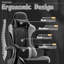 Fauteuil de jeu de course et de course inclinable, réglable et ergonomique en similicuir avec repose-pieds-111121455