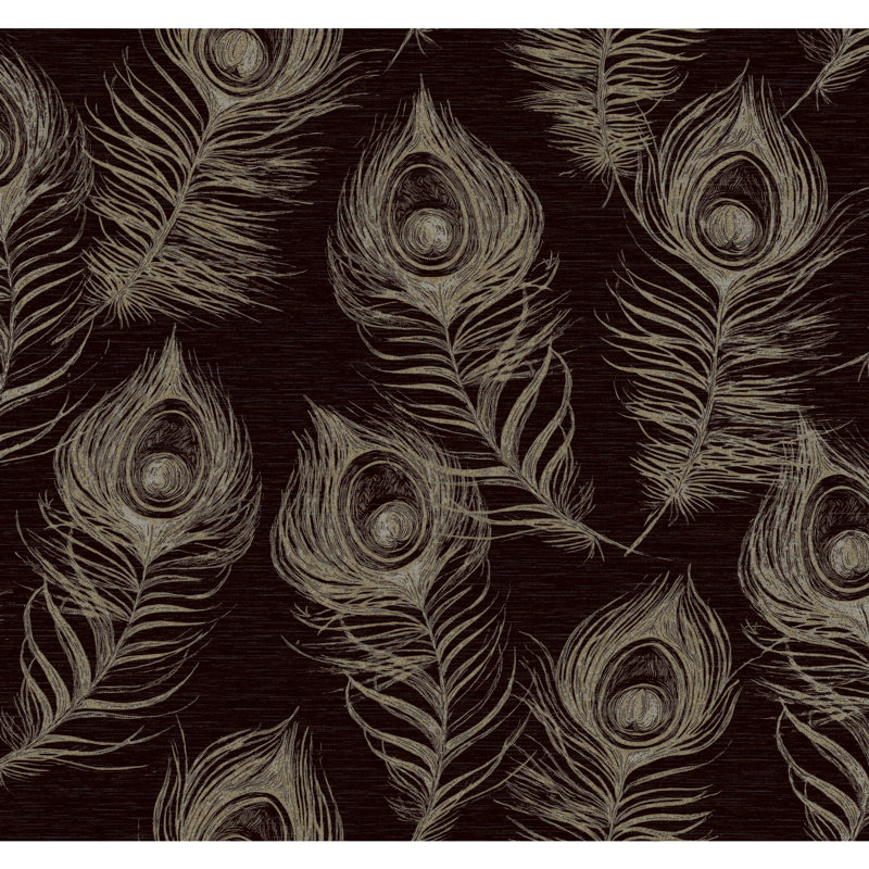 Papier peint Regal Peacock, Noir
