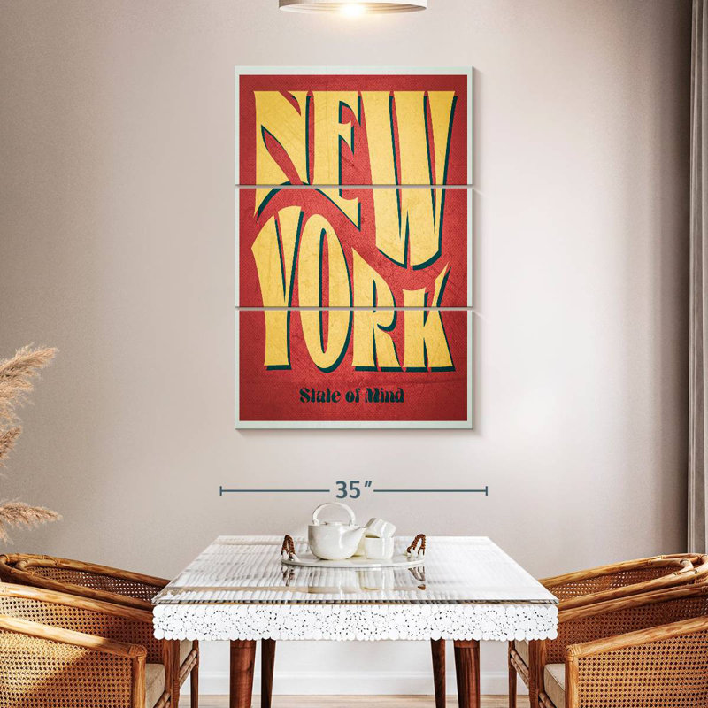 Masam New York State of Mind - rouge, H 50 po x l 32 po