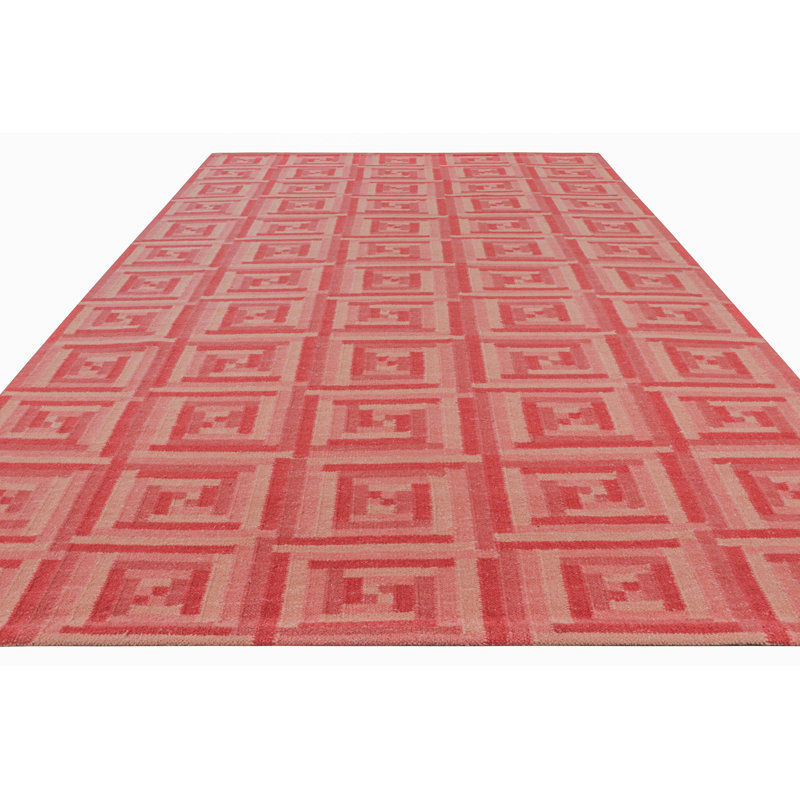 Sacndinavian Wool Geometric Area Rug, Rectangle 5' x 7'