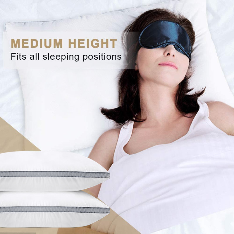 Oreiller moyen en duvet synthétique Keating, Grand