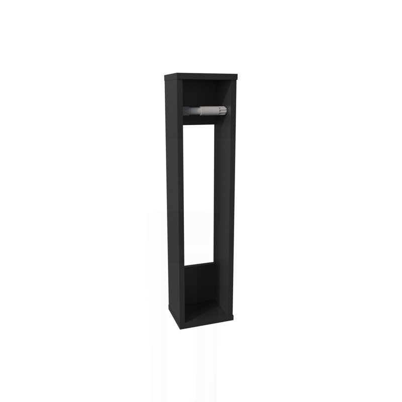 Shelf 28" H, With 2 Shelves, Black