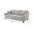 3-piece Boucle Upholstered Sofa Set Light Grey