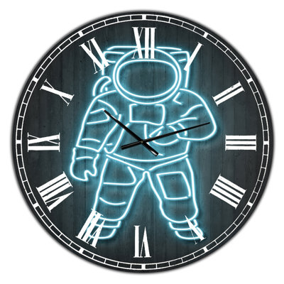 Horloge murale néon