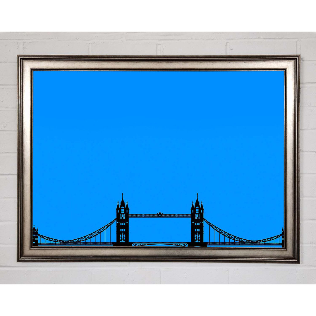 London Tower Bridge Silhouette Gerahmter Druck