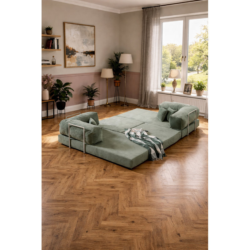 Canapé modulaire Green Velvet, Vert