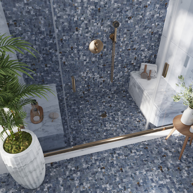 Splendor 11.81'' W x 11.81'' L Porcelain Tile Mosaic Sheet