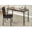 Bureau d'écriture 2pc Ensemble de chaises, plateau en faux marbre, fauteuil en similicuir, petit bureau à domicile | Noir | Métal