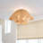 Chiye 20''-4 Lights Farmhouse Electroplating Brass Iron And Rope Flush Mount Lighting For Living Room/Bedroom