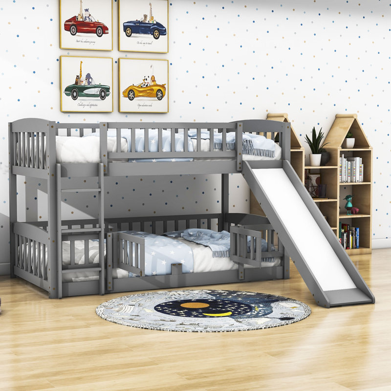 Lit superposé standard Gentjana par Harriet Bee, Simple sur simple, gris