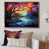 Toile avec cadre flottant or